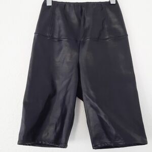 Wilfred Free Black Faux Leather Biker Shorts XXS